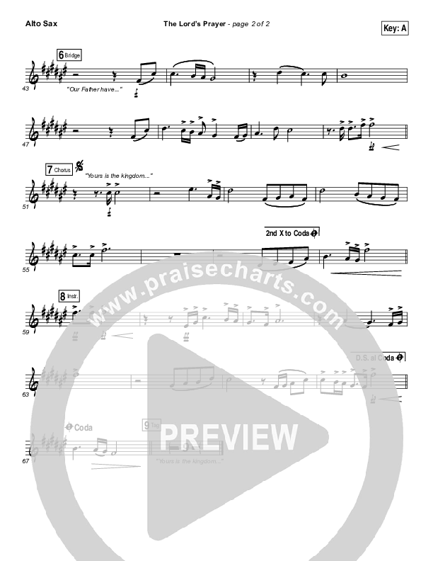 The Lord’s Prayer Alto Sax (Hillsong Worship)