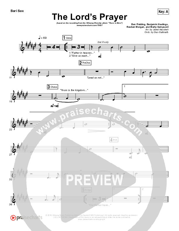 The Lord’s Prayer Bari Sax (Hillsong Worship)