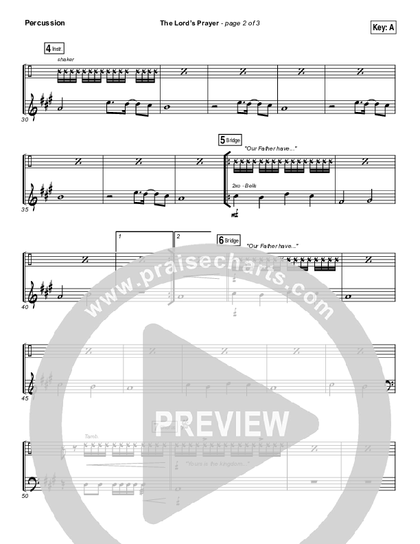 The Lord’s Prayer Percussion (Hillsong Worship)