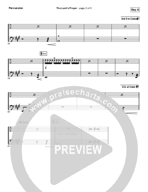 The Lord’s Prayer Percussion (Hillsong Worship)