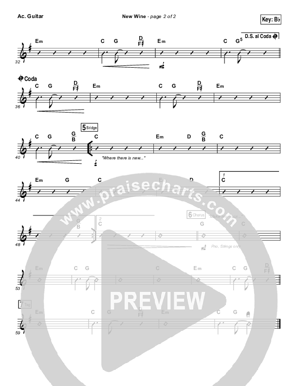 New Wine Acoustic Guitar (Hillsong Worship)