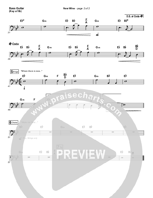 New Wine Bass Guitar (Hillsong Worship)