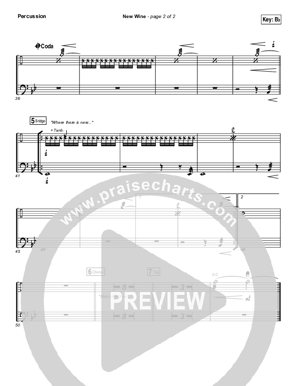 New Wine Percussion (Hillsong Worship)