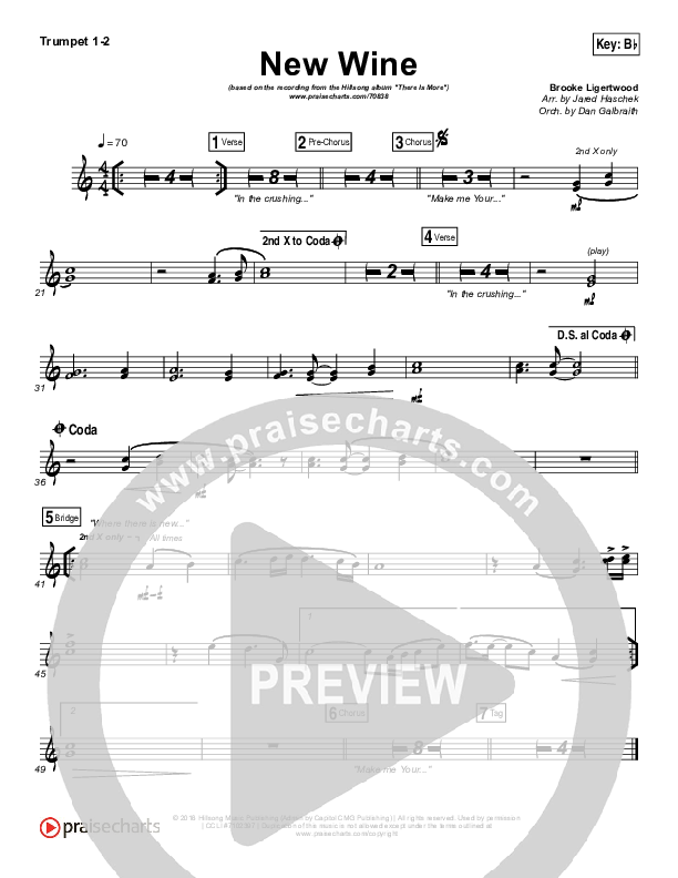 New Wine Trumpet 1,2 (Hillsong Worship)