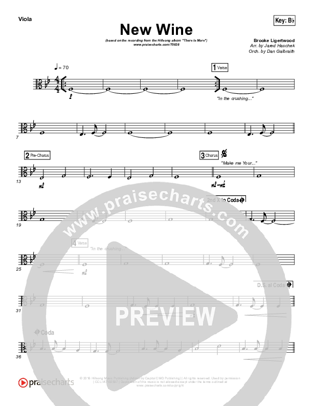 New Wine Viola (Hillsong Worship)