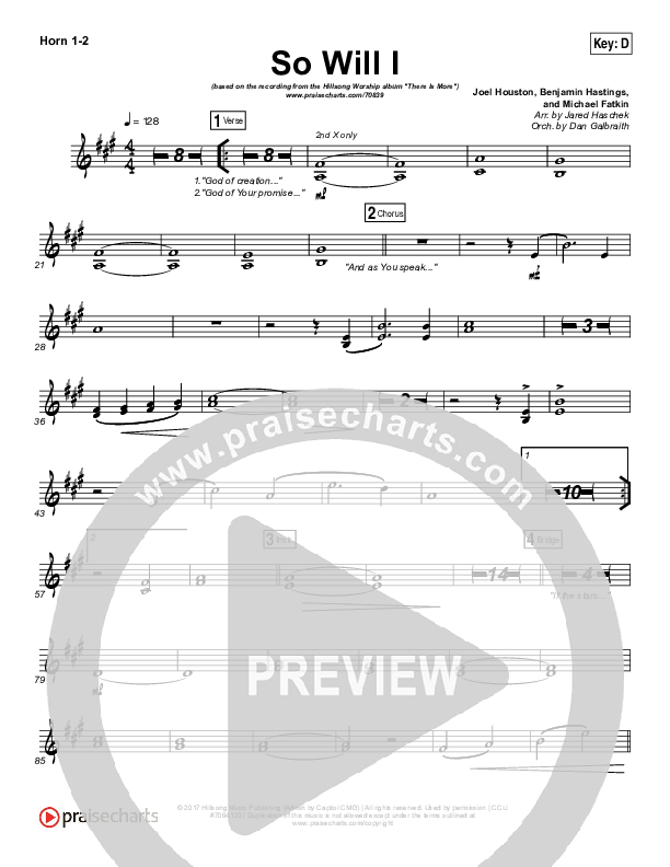 So Will I (100 Billion X) (Live) Brass Pack (Hillsong Worship)