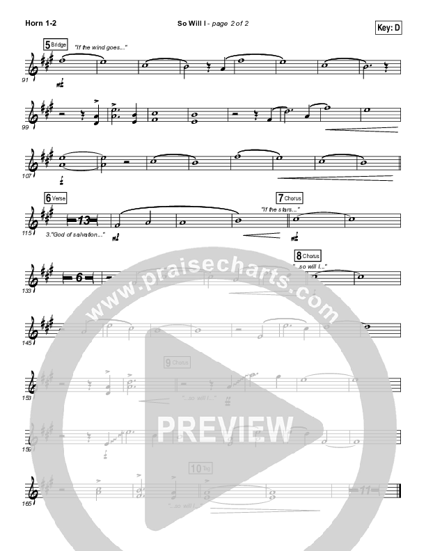 So Will I (100 Billion X) (Live) Brass Pack (Hillsong Worship)