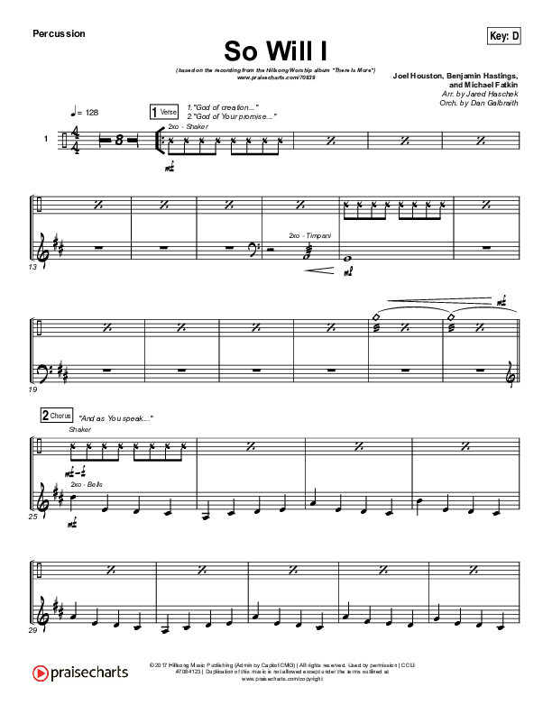 So Will I (100 Billion X) (Live) Percussion (Hillsong Worship)