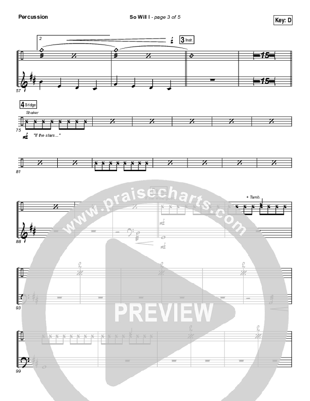 So Will I (100 Billion X) (Live) Percussion (Hillsong Worship)