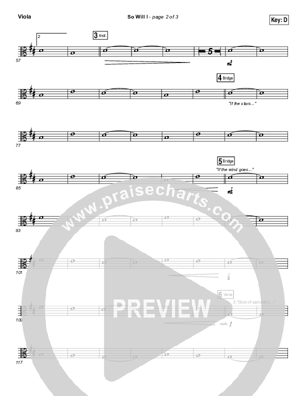 So Will I (100 Billion X) (Live) Viola (Hillsong Worship)