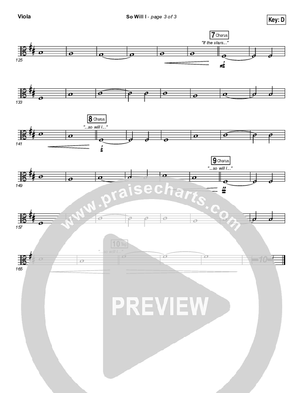 So Will I (100 Billion X) (Live) Viola (Hillsong Worship)