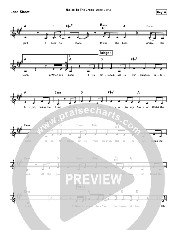 Nailed To The Cross (Simplified) Lead Sheet (Melody) (Rend Collective)