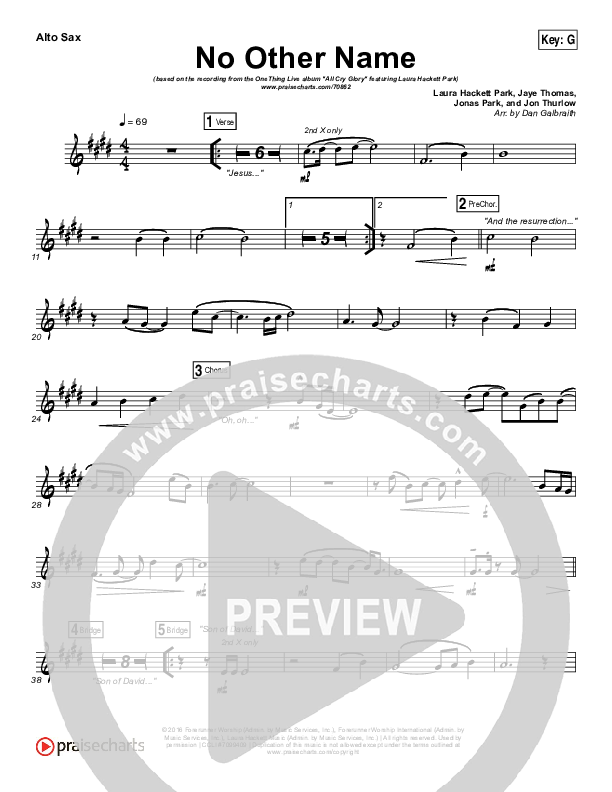 No Other Name Alto Sax (Laura Hackett Park)