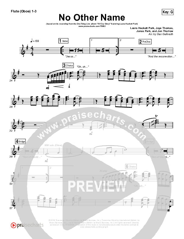 No Other Name Flute/Oboe 1/2/3 (Laura Hackett Park)