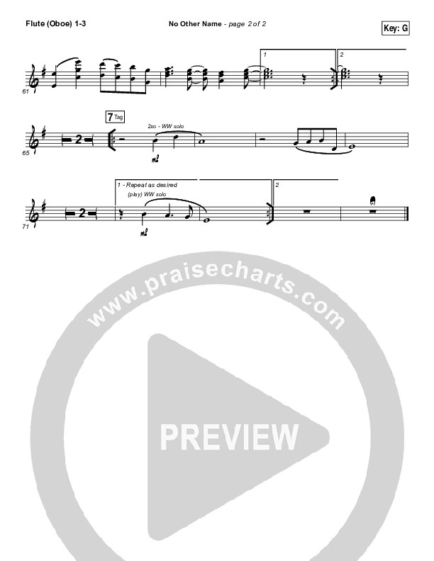 No Other Name Flute/Oboe 1/2/3 (Laura Hackett Park)