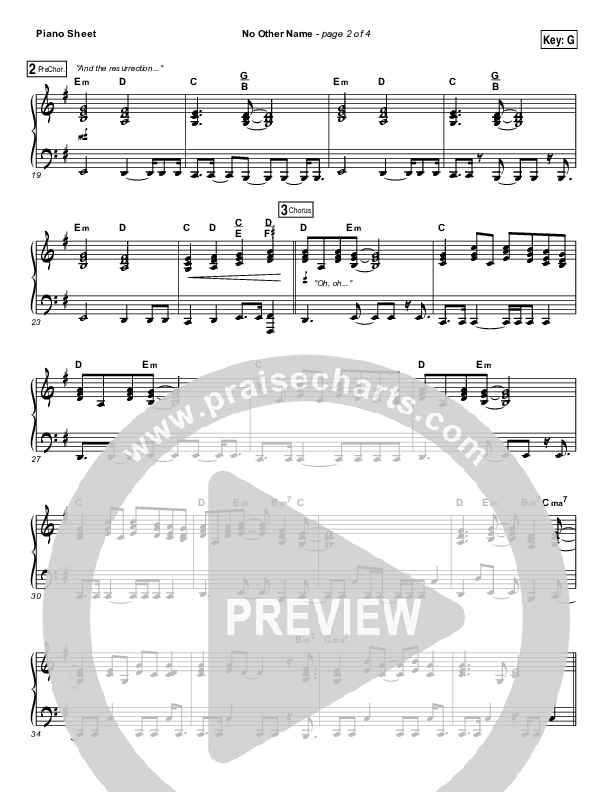 No Other Name Piano Sheet (Laura Hackett Park)