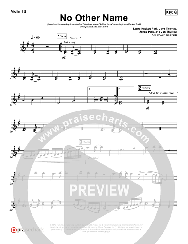 No Other Name Violin 1/2 (Laura Hackett Park)