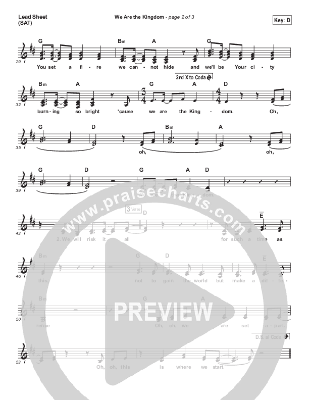 We Are The Kingdom Lead (SAT) (Francesca Battistelli)