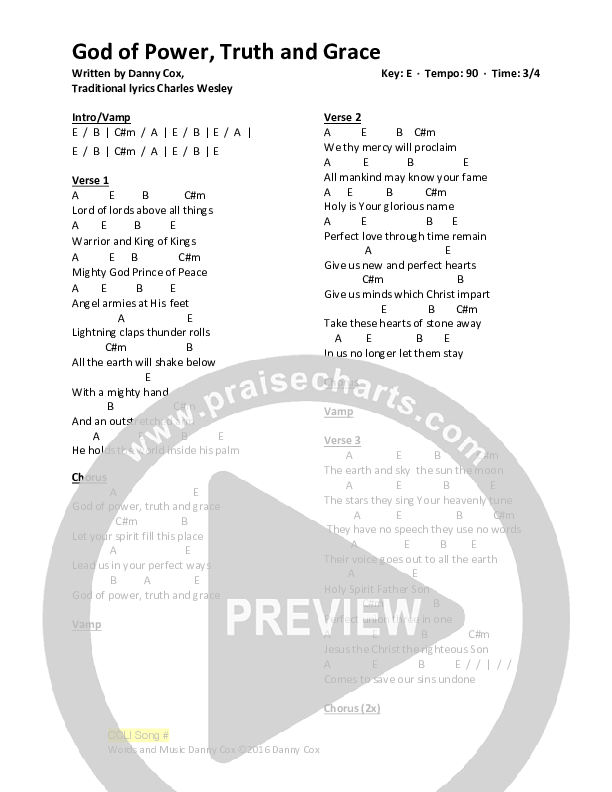 God Of Power Truth And Grace Chords & Lyrics (Water's Edge Worship)