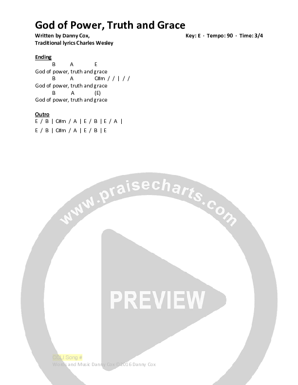 God Of Power Truth And Grace Chords & Lyrics (Water's Edge Worship)