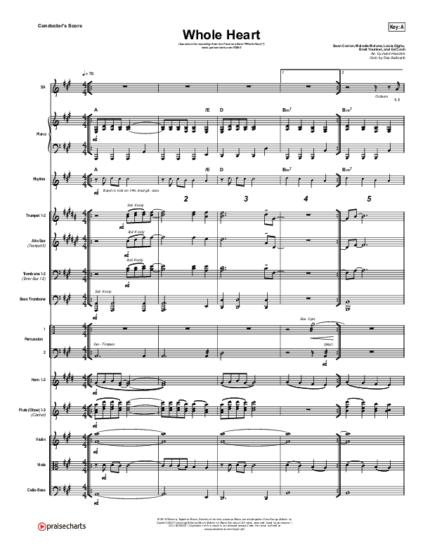 Whole Heart Conductor's Score (Passion / Kristian Stanfill)