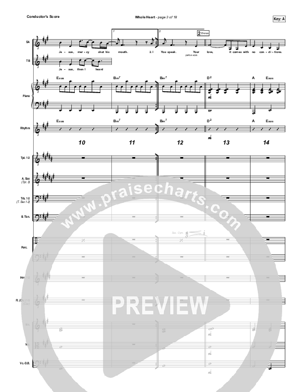 Whole Heart Conductor's Score (Passion / Kristian Stanfill)