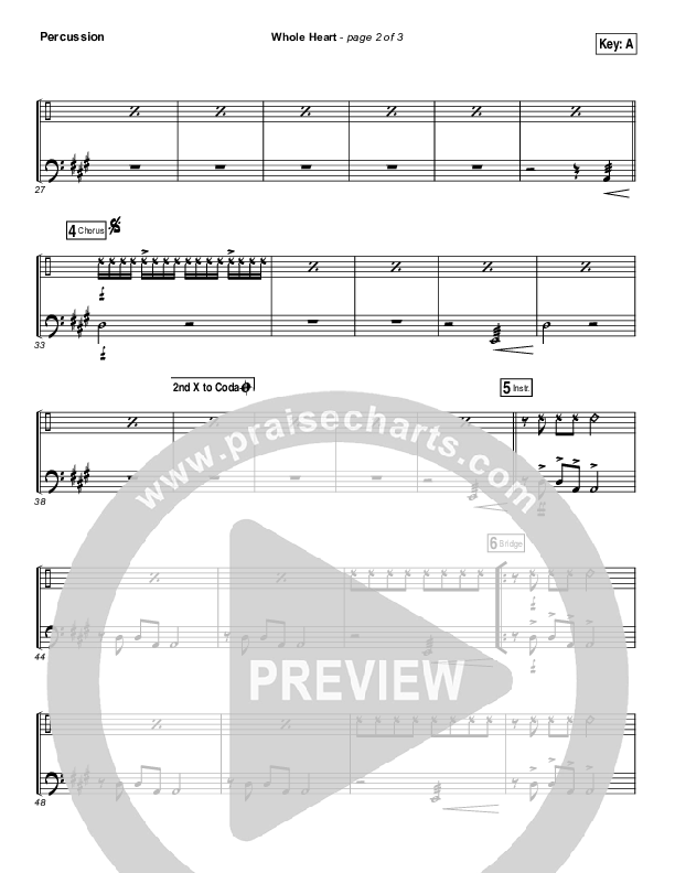 Whole Heart Percussion (Passion / Kristian Stanfill)