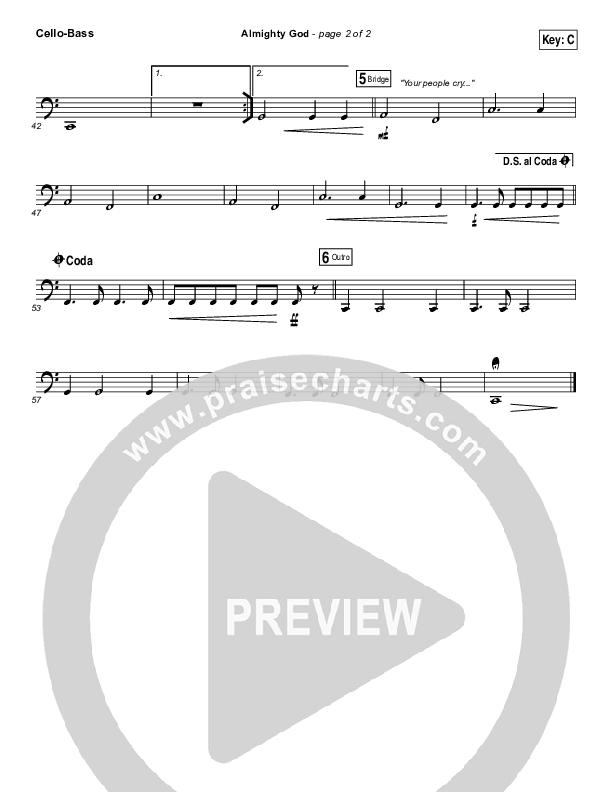 Almighty God Cello/Bass (Passion / Sean Curran)