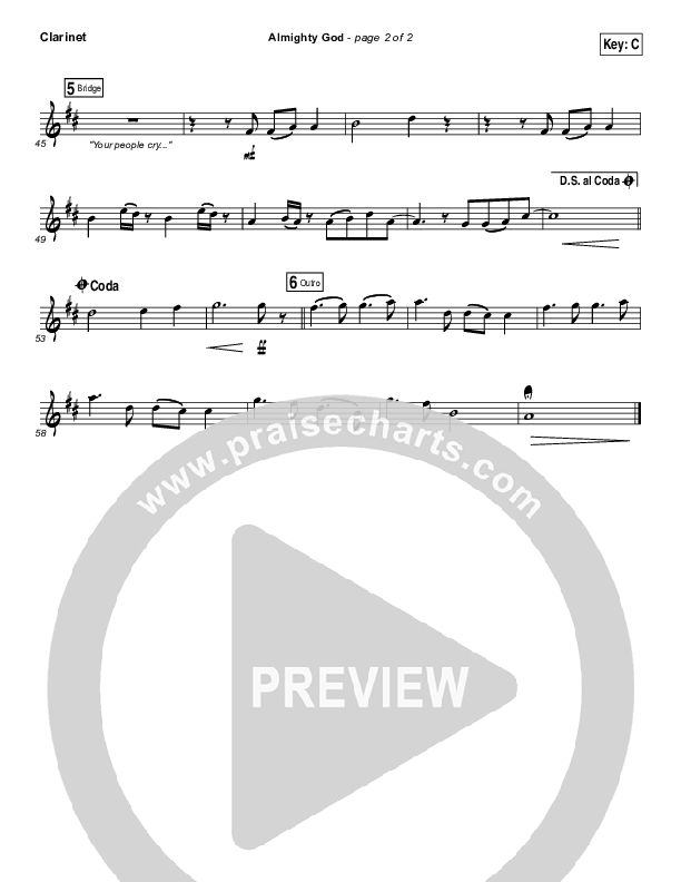 Almighty God Clarinet (Passion / Sean Curran)