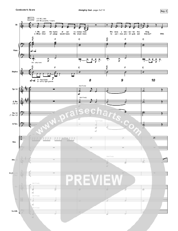 Almighty God Conductor's Score (Passion / Sean Curran)