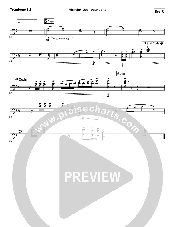 Almighty God Trombone 1/2 (Passion / Sean Curran)