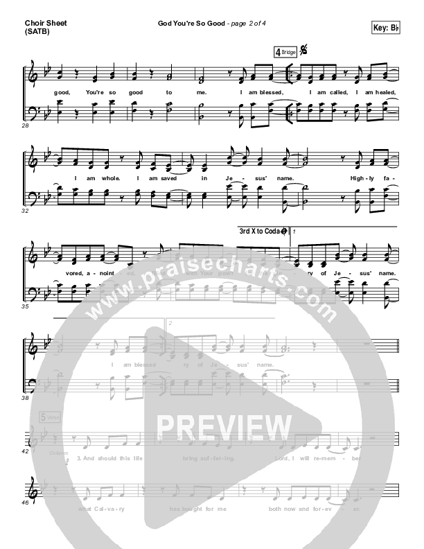 God You're So Good Choir Vocals (SATB) (Passion / Kristian Stanfill / Melodie Malone)