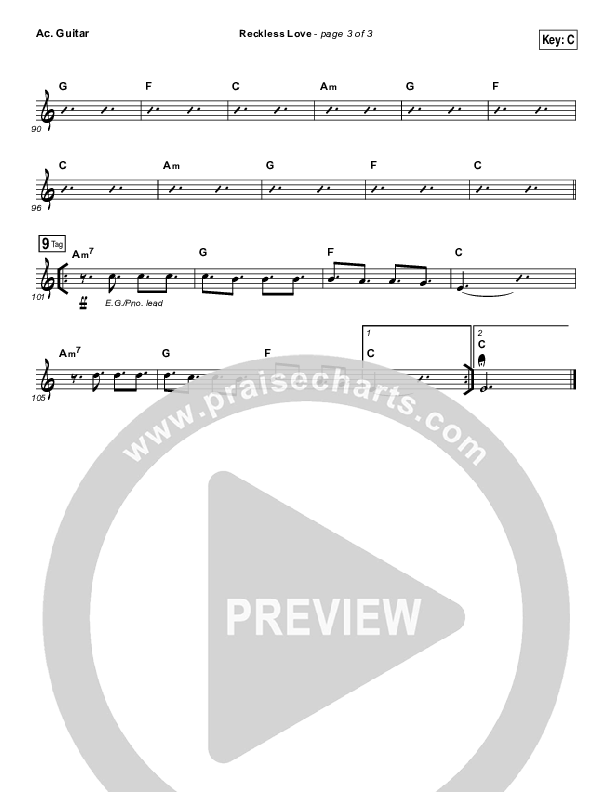 Reckless Love Acoustic Guitar (Passion / Melodie Malone)