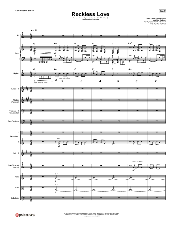 Reckless Love Conductor's Score (Passion / Melodie Malone)