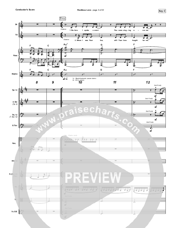 Reckless Love Conductor's Score (Passion / Melodie Malone)
