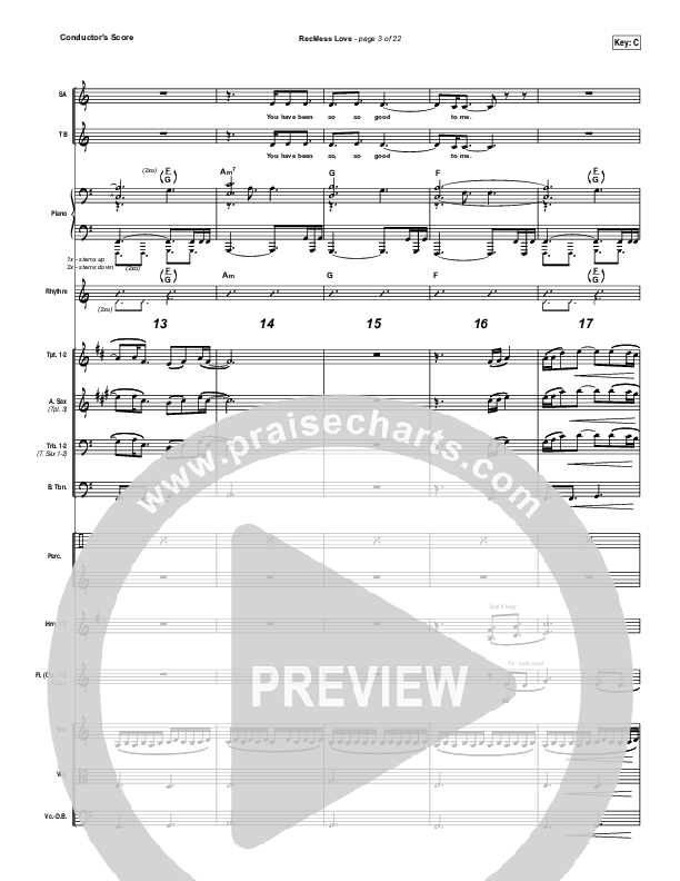 Reckless Love Conductor's Score (Passion / Melodie Malone)