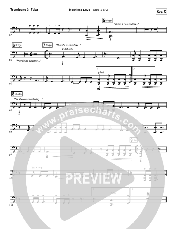 Reckless Love Trombone 3/Tuba (Passion / Melodie Malone)