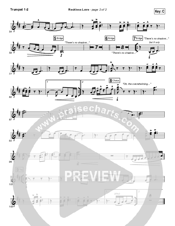 Reckless Love Trumpet 1,2 (Passion / Melodie Malone)