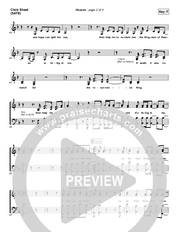 Heaven Choir Sheet (SATB) (Passion / Sean Curran)