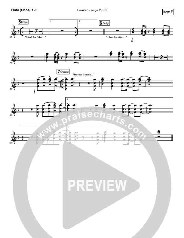 Heaven Flute/Oboe 1/2/3 (Passion / Sean Curran)
