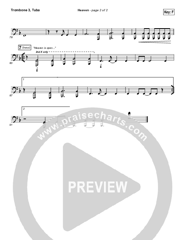Heaven Trombone 3/Tuba (Passion / Sean Curran)