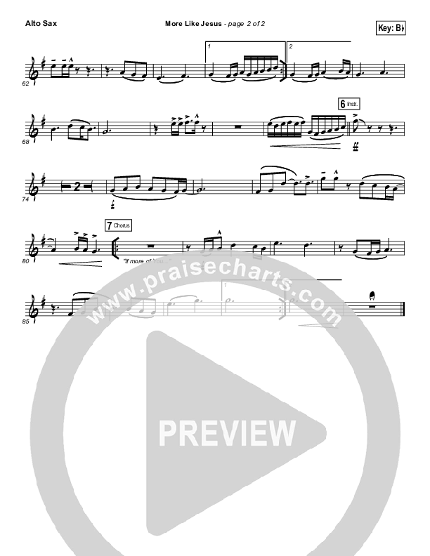 More Like Jesus Sax Pack (Passion / Kristian Stanfill)