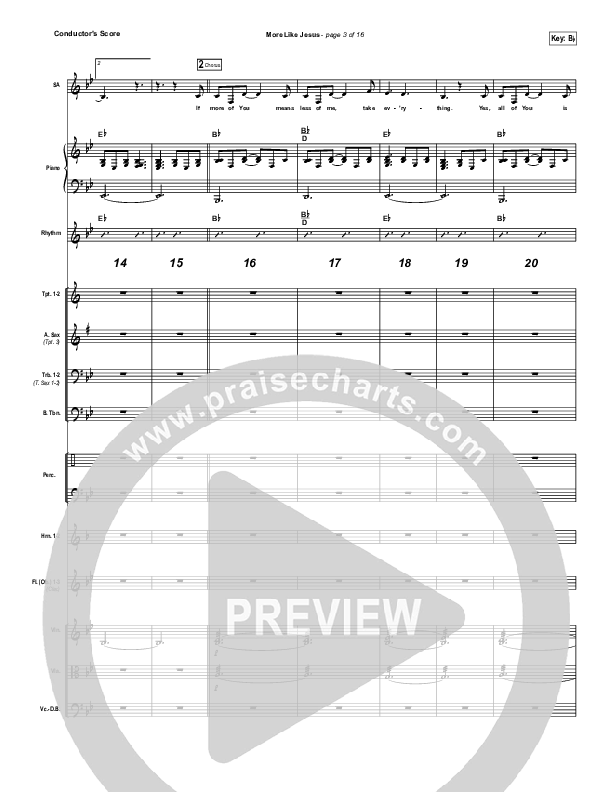 More Like Jesus Conductor's Score (Passion / Kristian Stanfill)