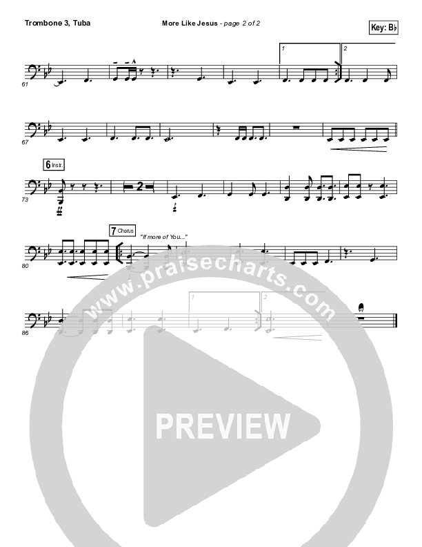 More Like Jesus Trombone 3/Tuba (Passion / Kristian Stanfill)