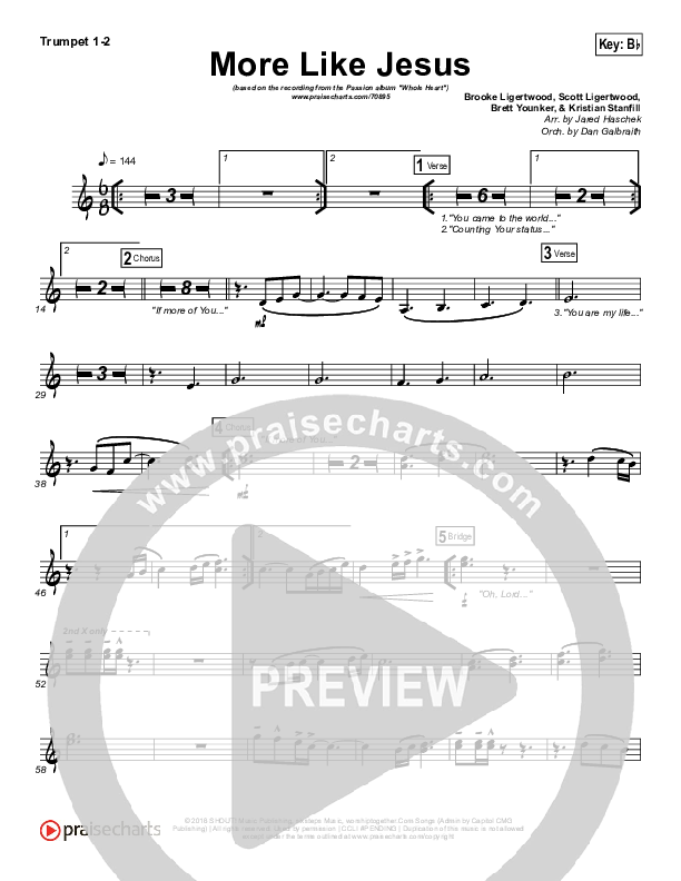 More Like Jesus Brass Pack (Passion / Kristian Stanfill)