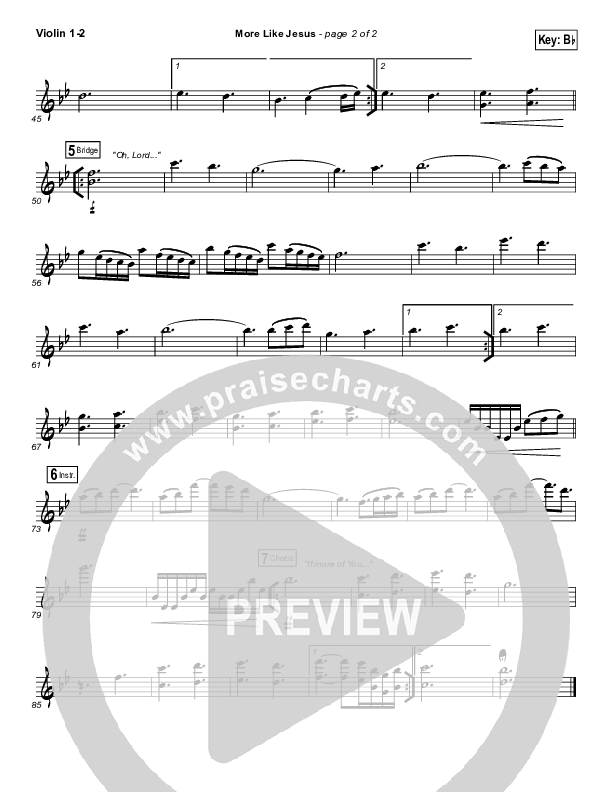 More Like Jesus Violin 1,2 (Passion / Kristian Stanfill)