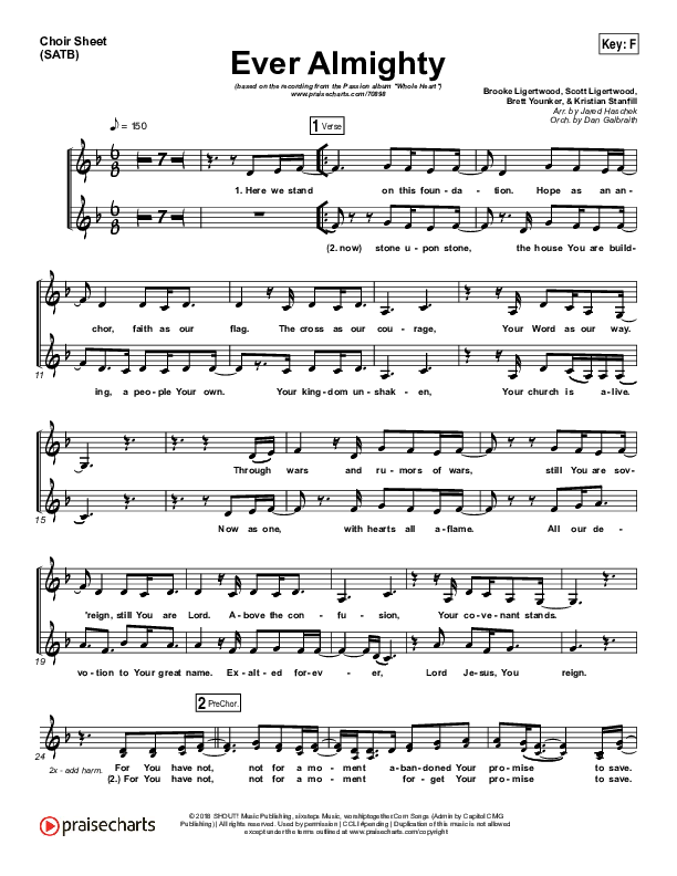 Ever Almighty Choir Vocals (SATB) (Passion / Melodie Malone)