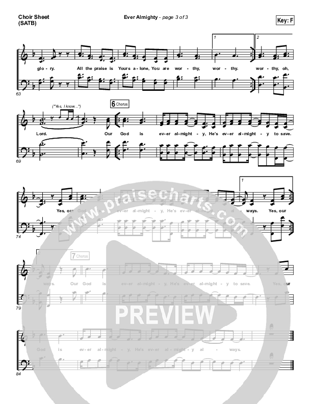 Ever Almighty Choir Vocals (SATB) (Passion / Melodie Malone)