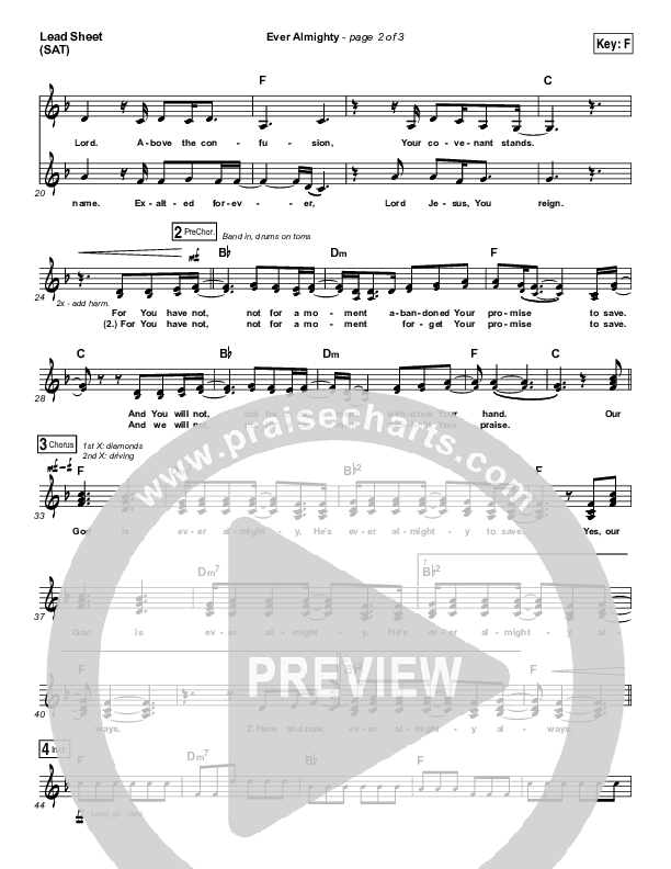 Ever Almighty Lead Sheet (SAT) (Passion / Melodie Malone)
