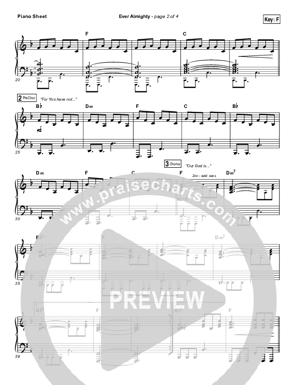Ever Almighty Piano Sheet (Passion / Melodie Malone)